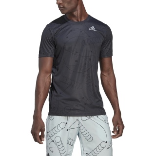 adidas Tennis-Tshirt Club Graphic Tee carbongrau Herren